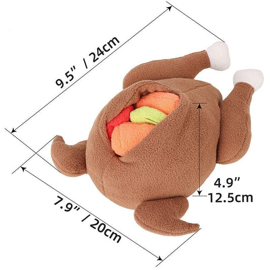 Squeaky Turkey Interactive Dog Toys toy triver