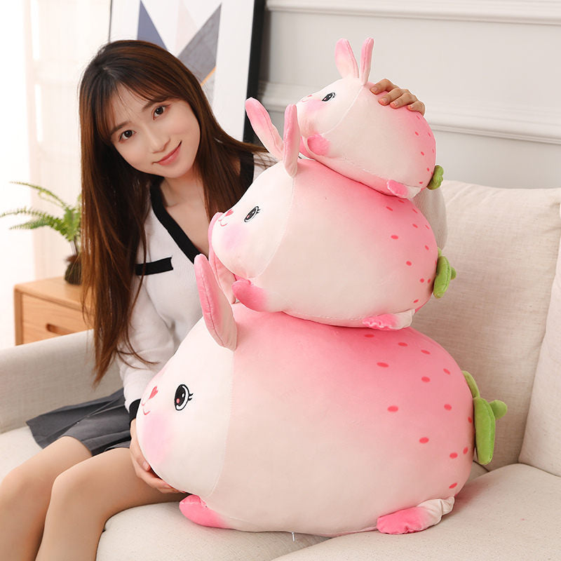 Strawberry Rabbit Bunny Stuffed Animal Plush toy triver