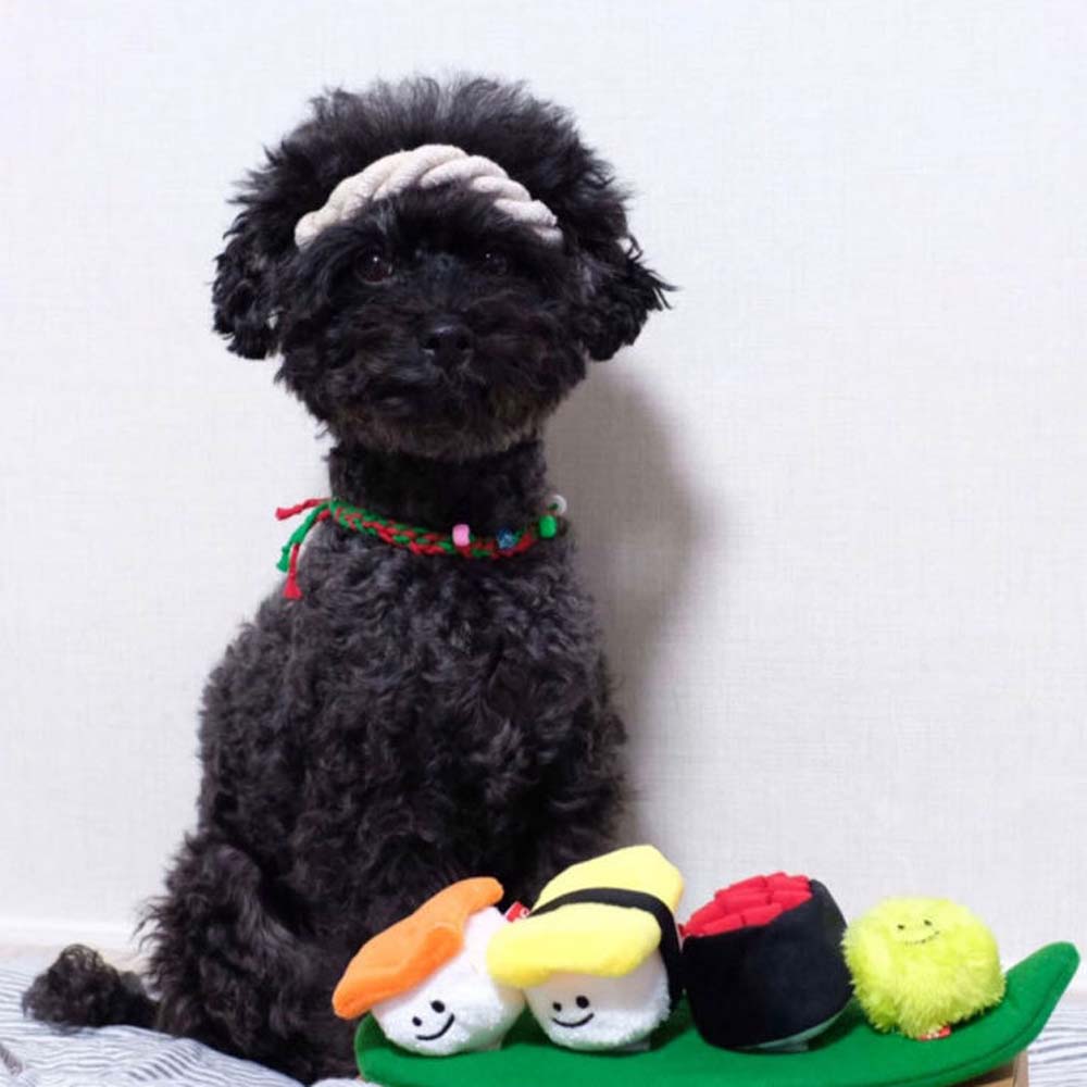 Sushi Squeak Plush Dog Toys toy triver