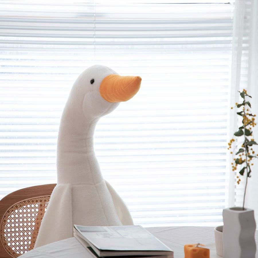 White Goose Big Duck Stuffed Animal Plush Toy toy triver