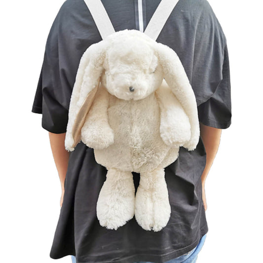 Kawaii White Rabbit Bunny Backpack Plush Bag toy triver