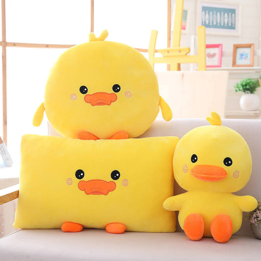 Yellow Duck Plush Toy Stuffed Animal Soft Pillow Cushion Toy Triver