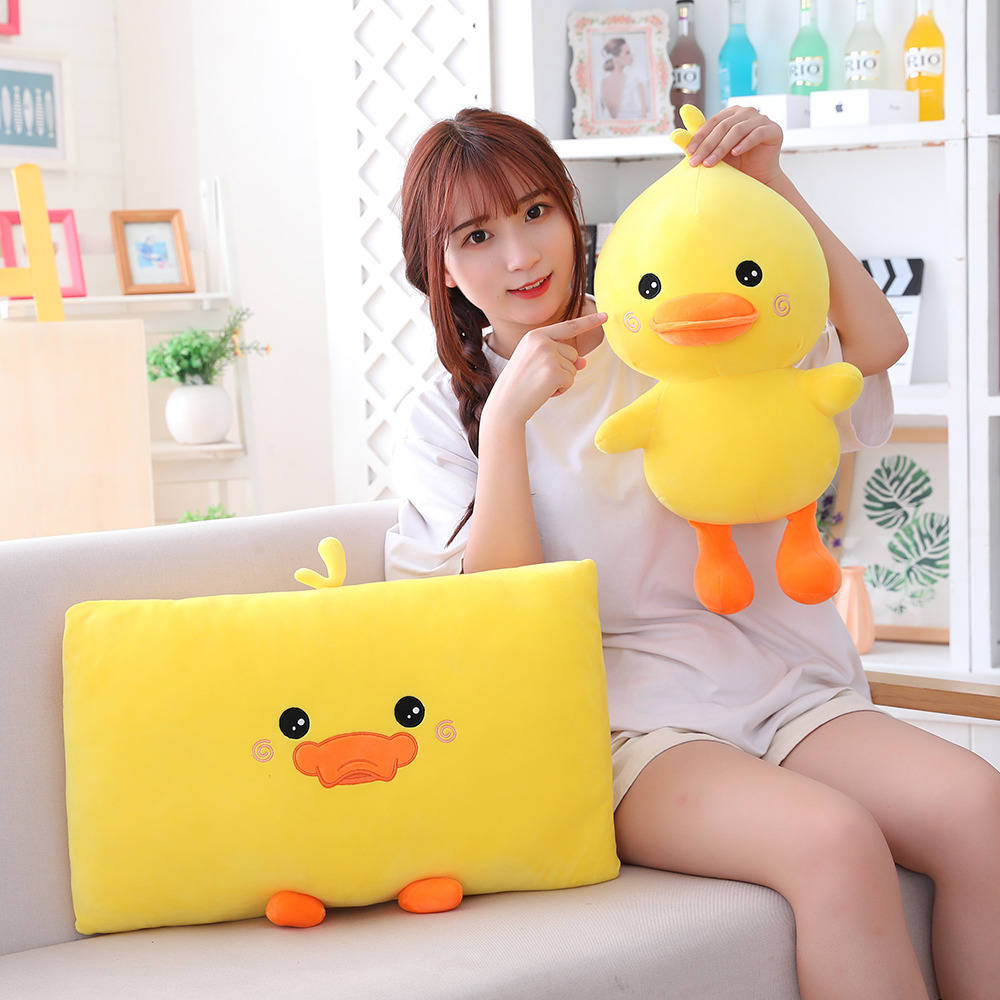 Yellow Duck Plush Toy Stuffed Animal Soft Pillow Cushion Toy Triver