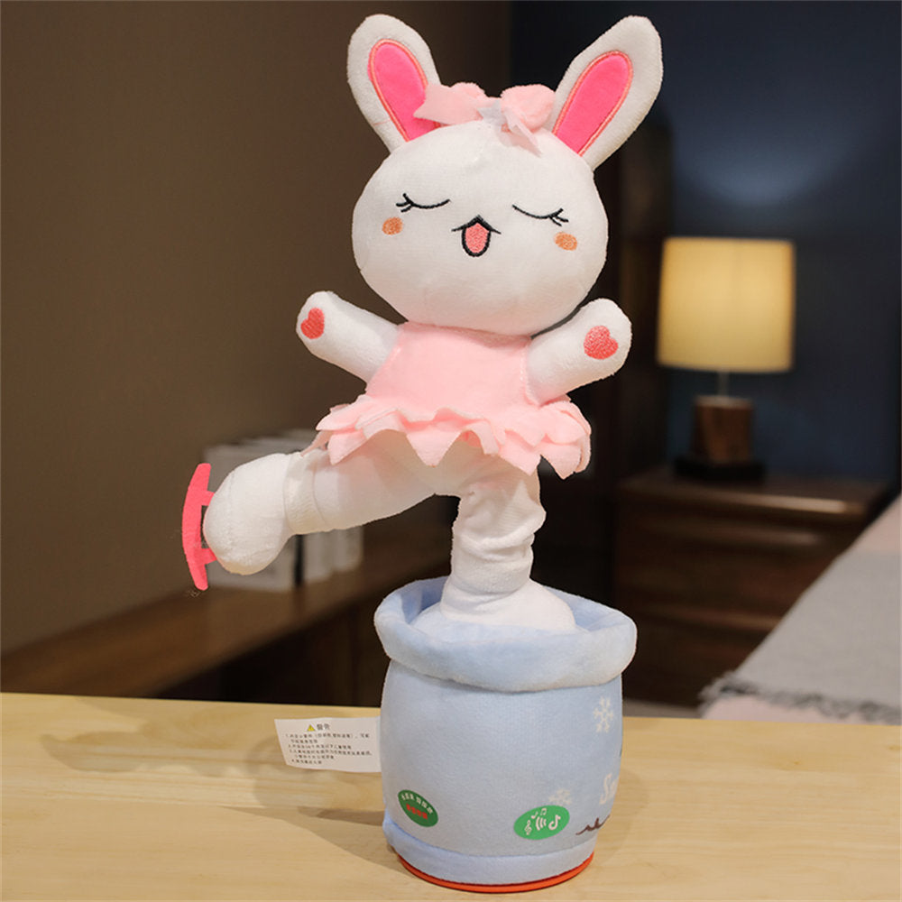 Skating Bunny Electronic Recording Dancing Muscial Plush Toy toy triver