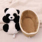 Kawaii Baby Panda In Basket Stuffed Animal Plush toy triver