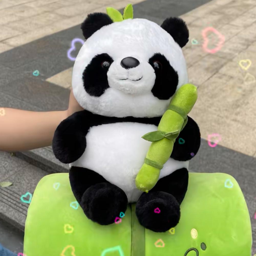 Kawaiii Panda In Bamboo Bag Plush Toy Toy Triver