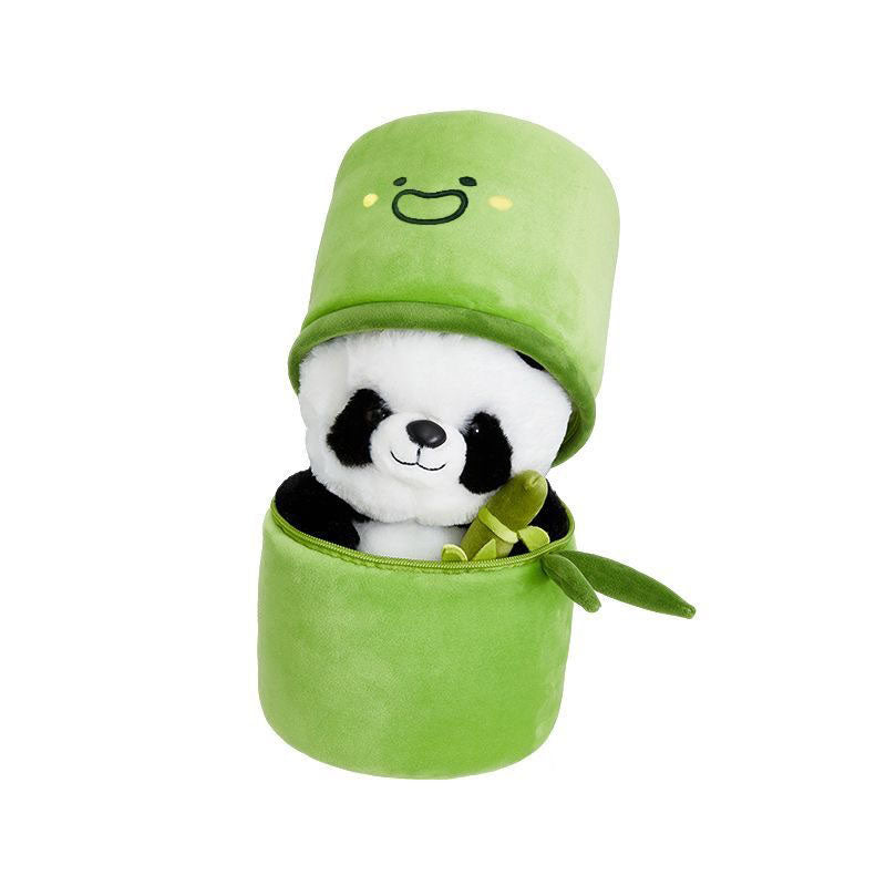 Kawaiii Panda In Bamboo Bag Plush Toy Toy Triver