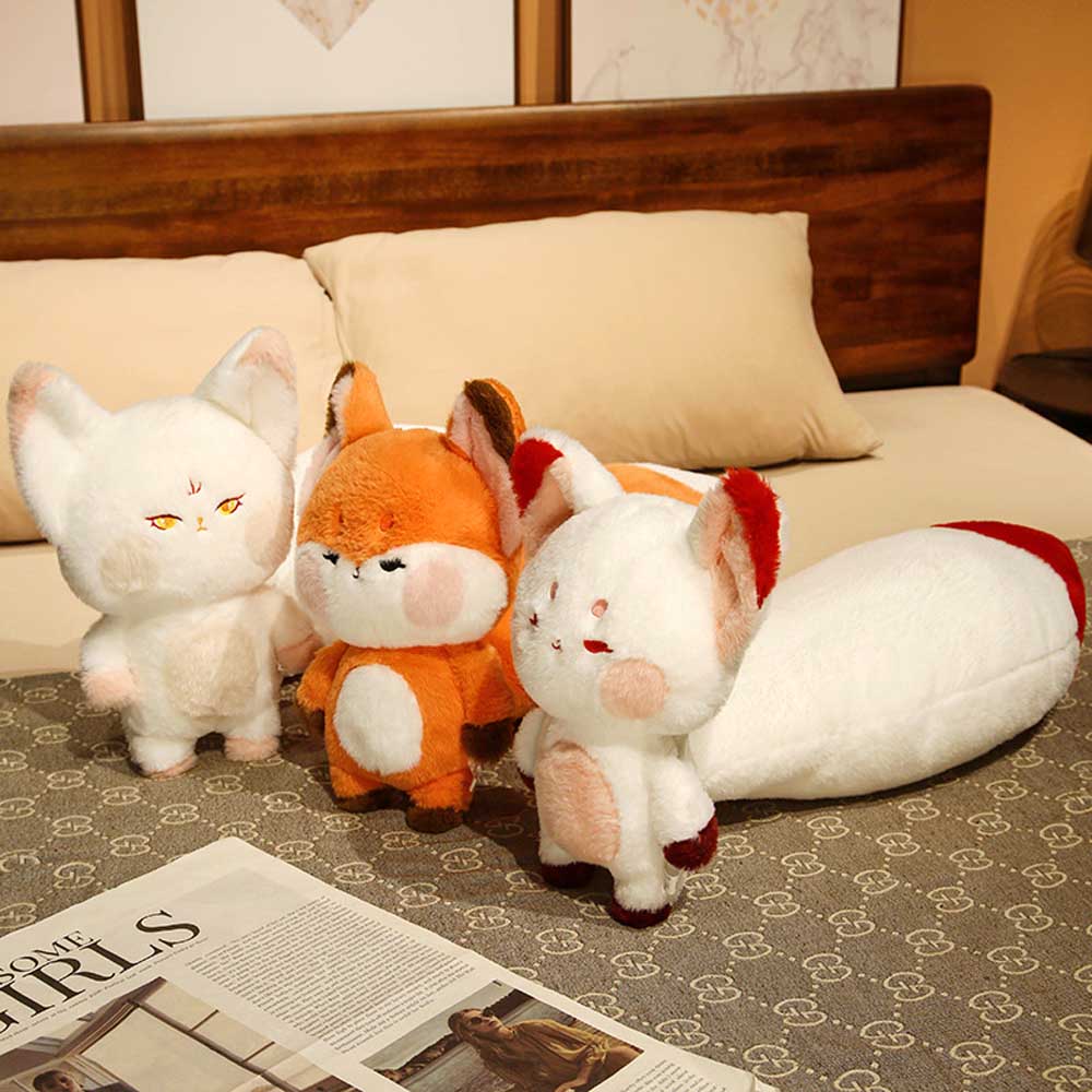 Kawaii Long Tail Fox Plush Stuffed Animal toy triver