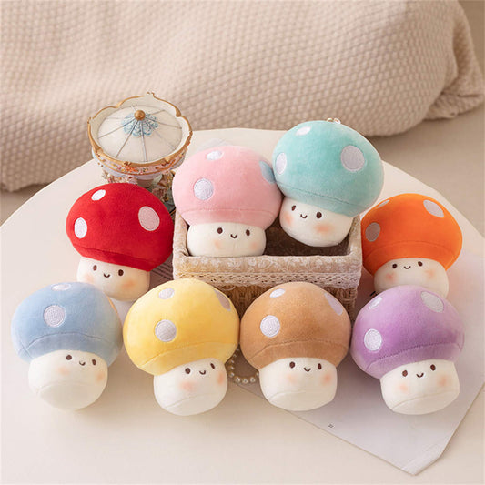 Kawaii Mushroom Pendant Keychain Plush Toy toy triver