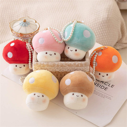 Kawaii Mushroom Pendant Keychain Plush Toy toy triver