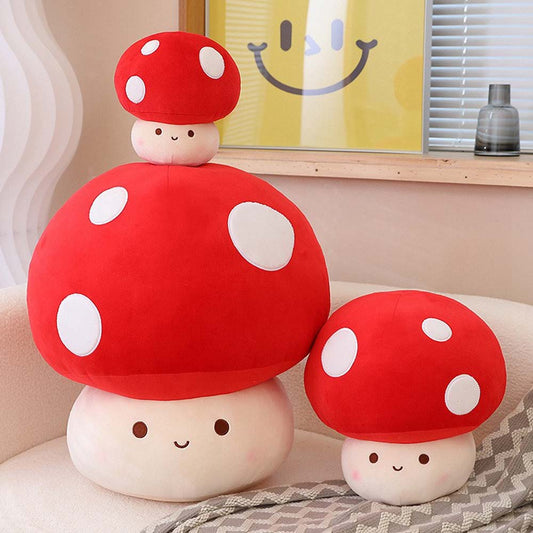 Kawaii Red Mushroom Plush Toys toy triver