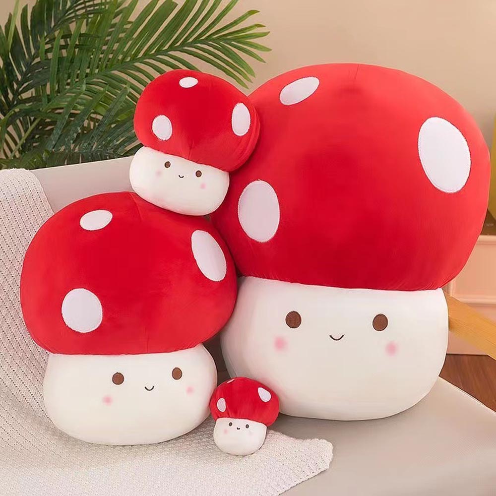 Kawaii Red Mushroom Plush Toys toy triver