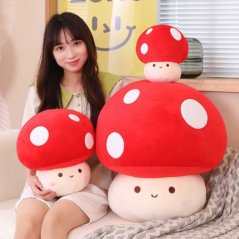 Kawaii Red Mushroom Plush Toys toy triver