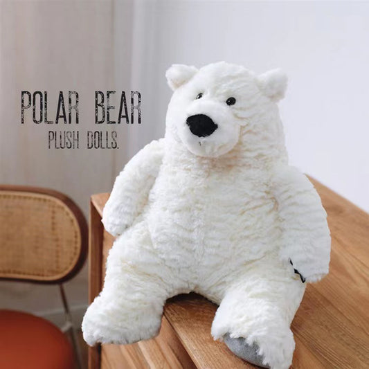 Cute White Polar Bear Plush Toy toy triver