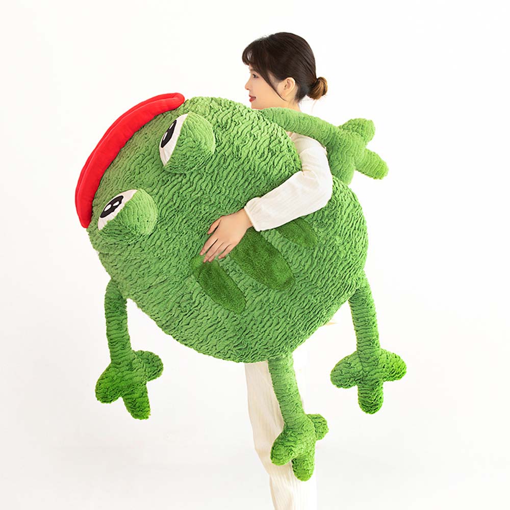 Kawaii Red Lip Frog Cushion Plush Toy toy triver