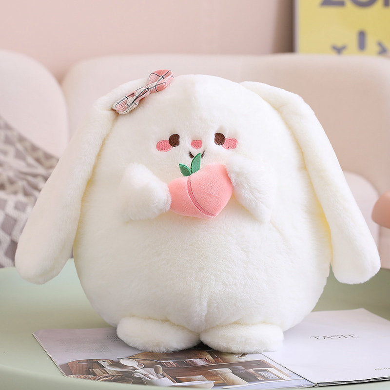 Peach Bunny Plush Toy toy triver