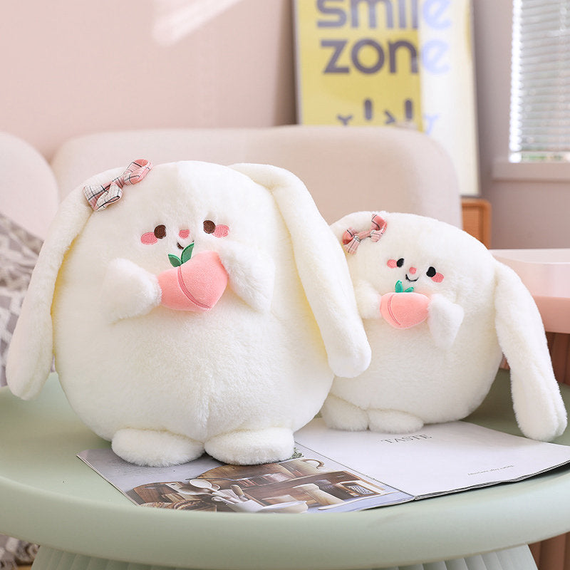 Peach Bunny Plush Toy toy triver