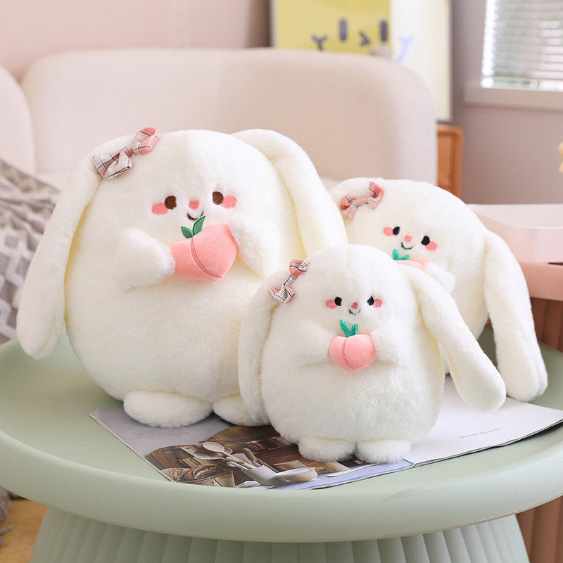 Peach Bunny Plush Toy toy triver