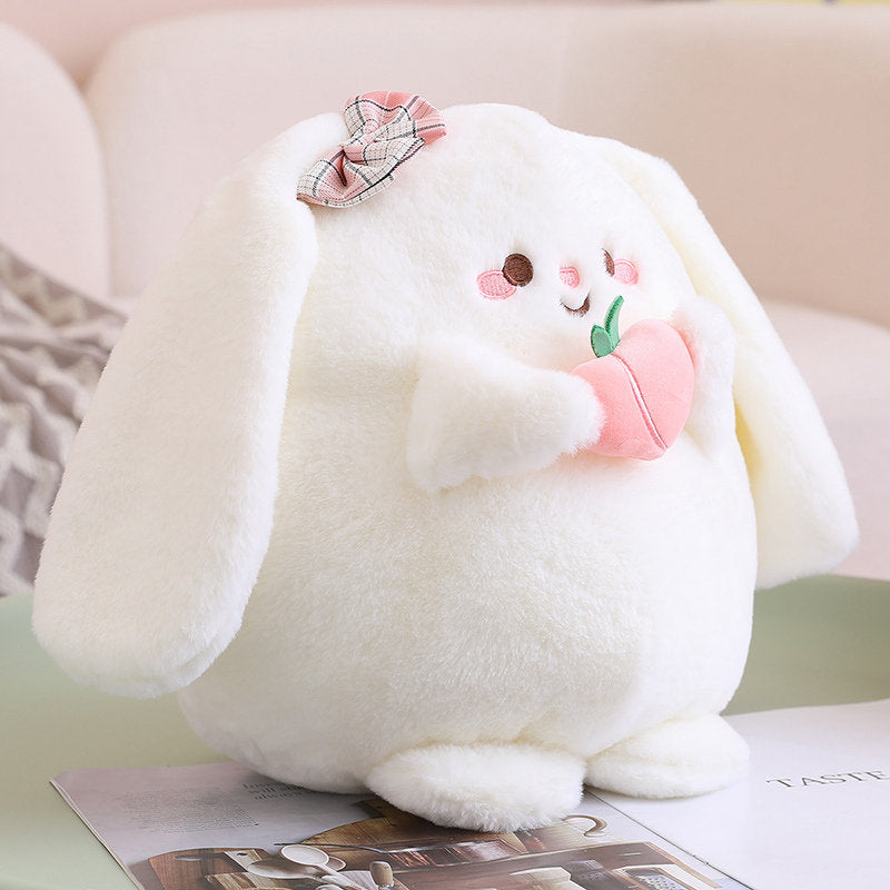 Peach Bunny Plush Toy toy triver