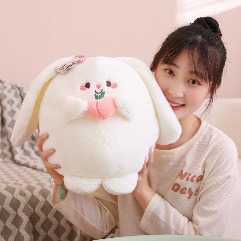 Peach Bunny Plush Toy toy triver