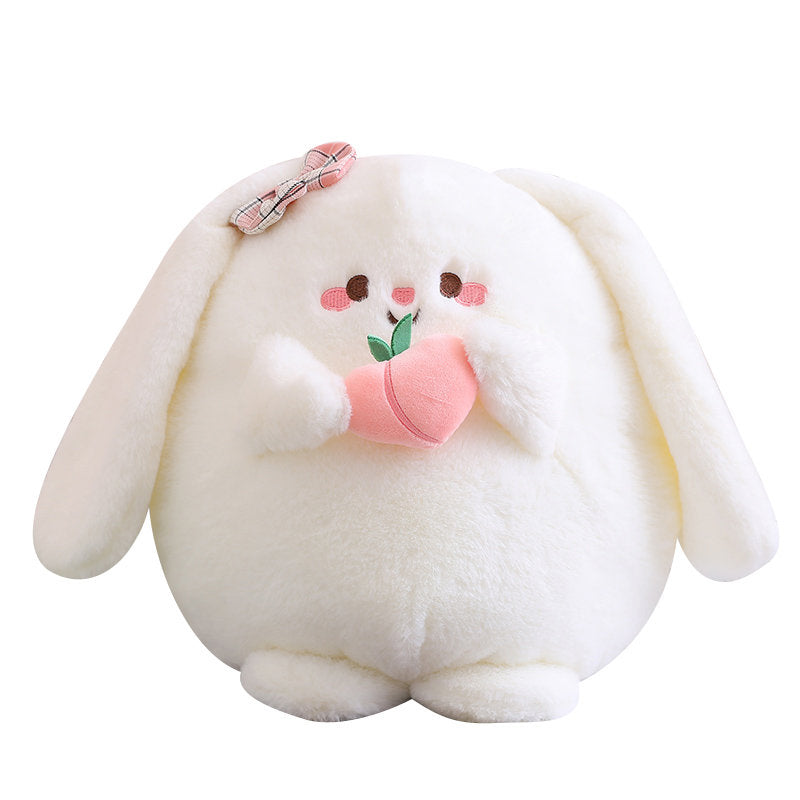 Peach Bunny Plush Toy toy triver