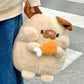 Pug Dog with Chicken Leg Plush Toy toy triver