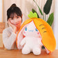 Reversible Strawberry Carrot Pineapple Dog Plush Toy toy triver