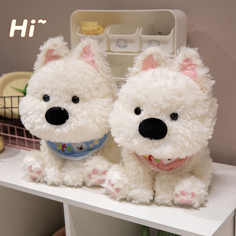 White Westie Stuffed Animal toy triver