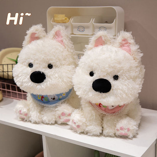 White Westie Stuffed Animal toy triver