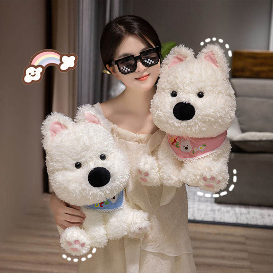 White Westie Stuffed Animal toy triver