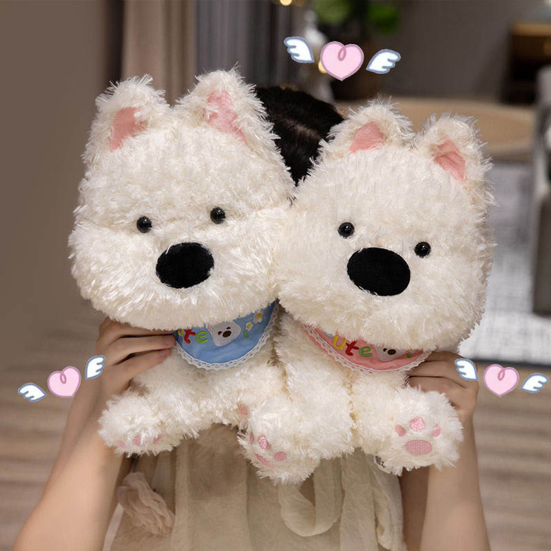 White Westie Stuffed Animal toy triver