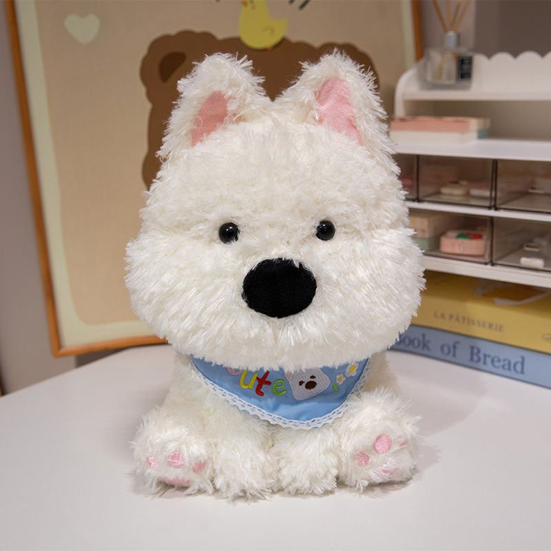 White Westie Stuffed Animal toy triver