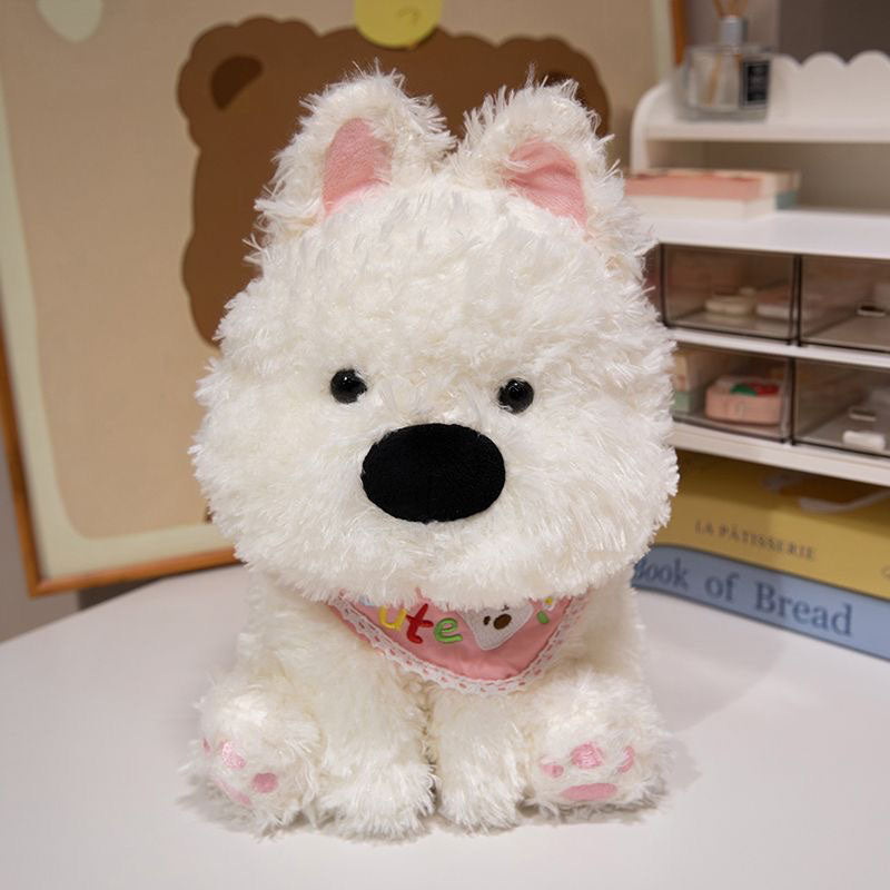 White Westie Stuffed Animal toy triver