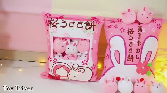A Bag of Kawaii Bunny Rabbit Plush Toys Stuffed Animals Doll